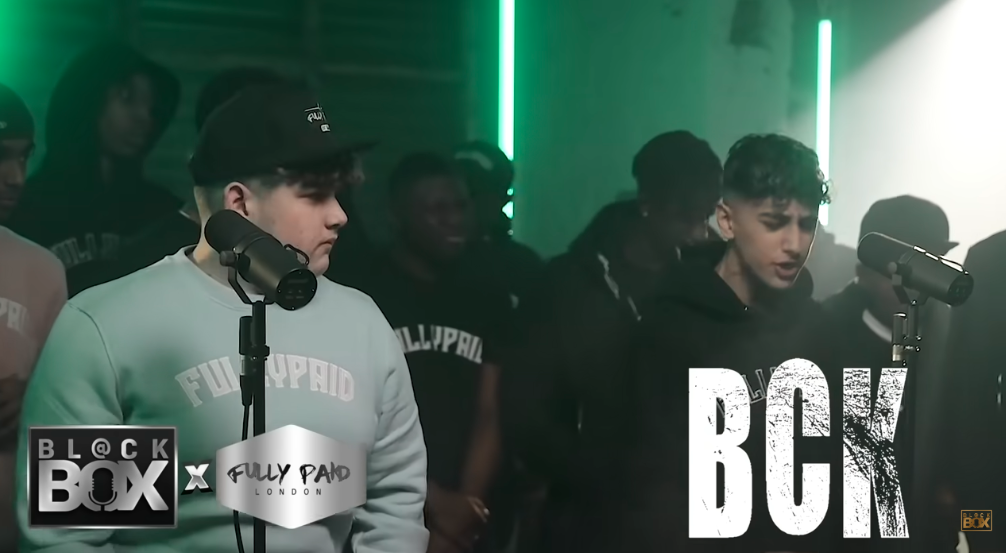 Bck performing on the BL@CKBOX x Fully Paid London cypher
