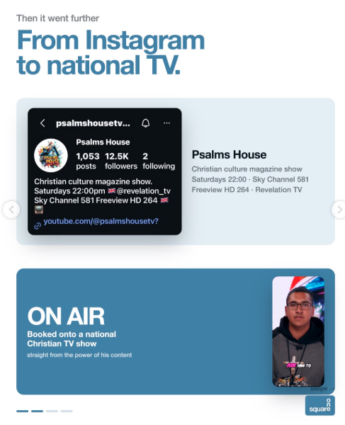 Adam Brandao booked onto Psalms House national Christian TV show